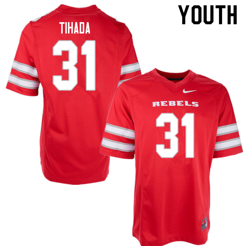 Youth #31 Josh Tihada UNLV Rebels College Football Jerseys Sale-Red